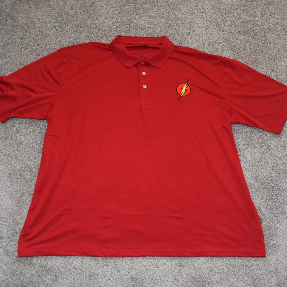 The Flash‎ Insignia Northern Gravity Gear Polo Red Size 4X Dri Tech